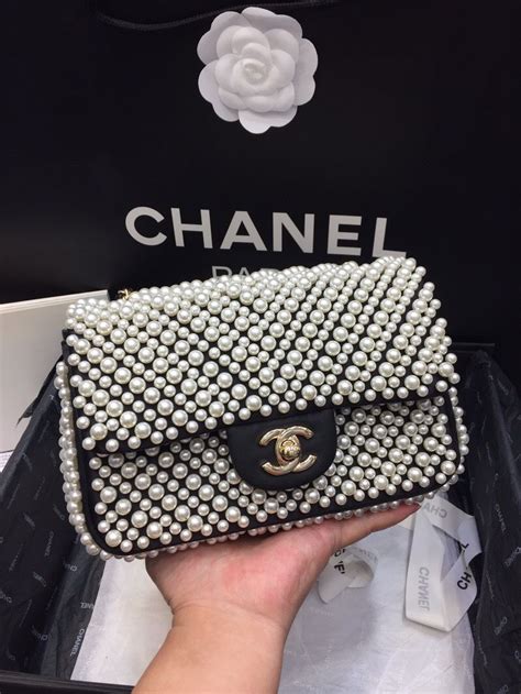 chanel mini flap pearl|Chanel mini flap bag price.